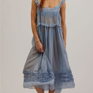 FREE PEOPLE moon phase midi slip dress